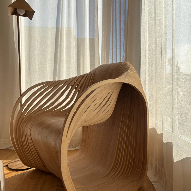 Poltrona Artemisa en Madera natural - Butacas, banquetas y puffs, Uruguay | La Pieza