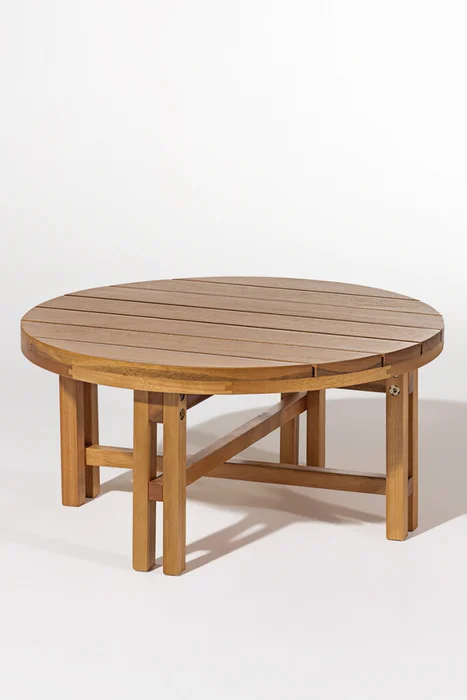 MESA DE CENTRO LACUNA 70x70x35CM JATOBA en Madera natural - Muebles para el exterior, Uruguay | Vinibel