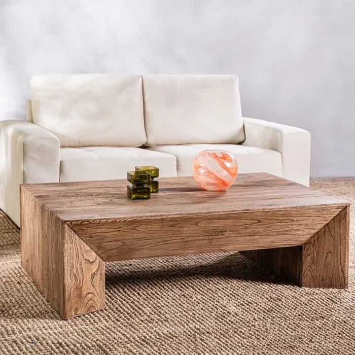 Mesa De Centro Solid en Madera natural - Mesas de living, Uruguay | Aihaus