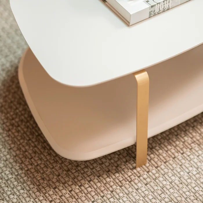 Mesa Ratona Santorini 90CM Organica en Beige - Mesas de living, Uruguay | Balton, vista 5