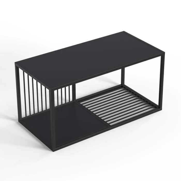 Mesa Ratona Metal Negro Olivia en Negro - Mesas de living, Uruguay | Divino, vista 3