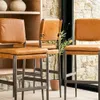 SILLA DE BAR CLUB - CUERO ITALIANO CARAMELO en Marrón - Sillas, Uruguay | La Iberica, vista 2 de 7
