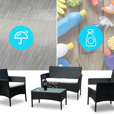 Juego de jardin Aruba Negro en Negro - Muebles para el exterior, Uruguay | La Cueva Muebles, vista 12