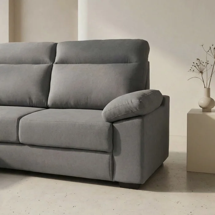 Rinconera Owen - Tela Microfibra - Chaise izquierdo - 12091 (Gris) en Gris - Sillones y sofás, Uruguay | NYR, vista 3
