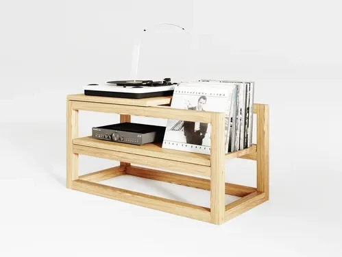 Mesa para Tocadiscos Dalila en Madera natural - Mesas de arrimo, Uruguay | Decoquadra