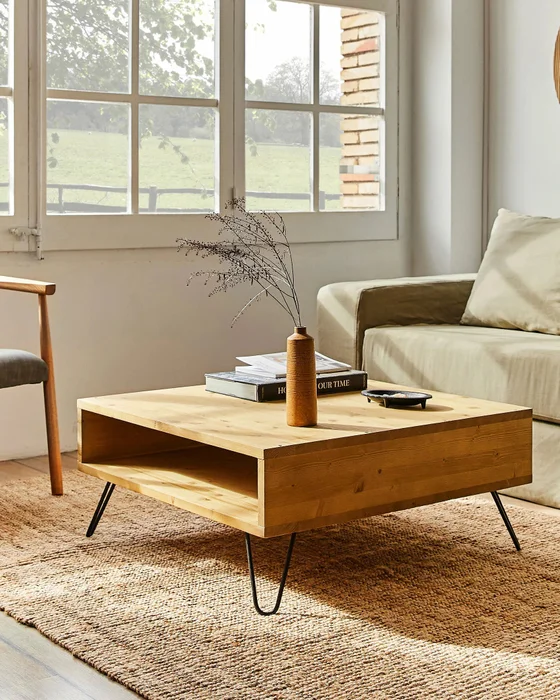 Mesa de centro Isaac en Madera natural - Mesas de living, Uruguay | Treehouse Deco
