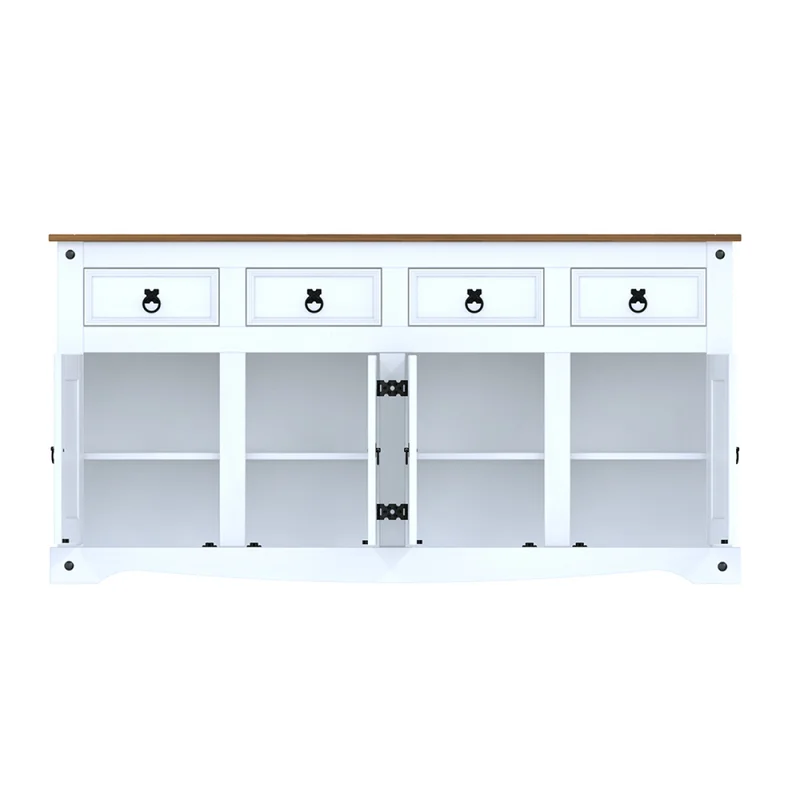 Aparador 4P 4C Línea Naturale - Blanco/Roble en Multicolor - Aparadores y recibidores, Uruguay | La Cueva Muebles, vista 3
