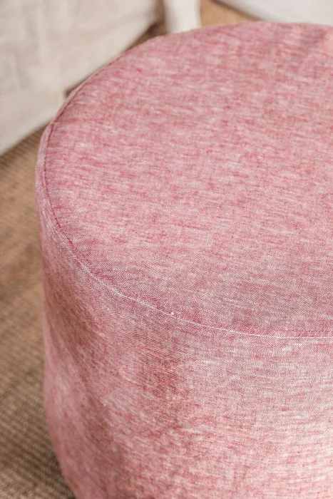 PUFF POLLY - FUNDA LINO DENIM CHERRY - Butacas, banquetas y puffs, Uruguay | La Iberica, vista 6