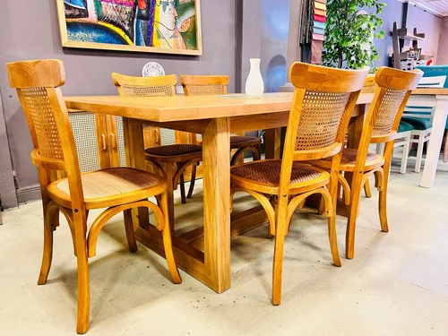 Juego De Comedor Ozark Home Mesa Mónaco 6 Sillas 180 Cm A Eleccion en Madera natural - Mesas de comedor, Uruguay | Ozark Home, vista 2
