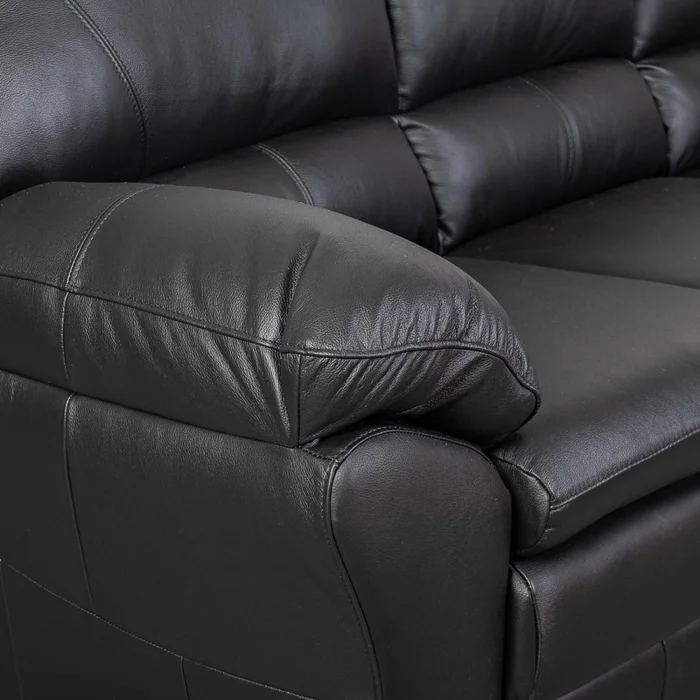 Sillón 3 Cuerpos Cuero Negro Florencia en Negro - Sillones y sofás, Uruguay | Divino, vista 5