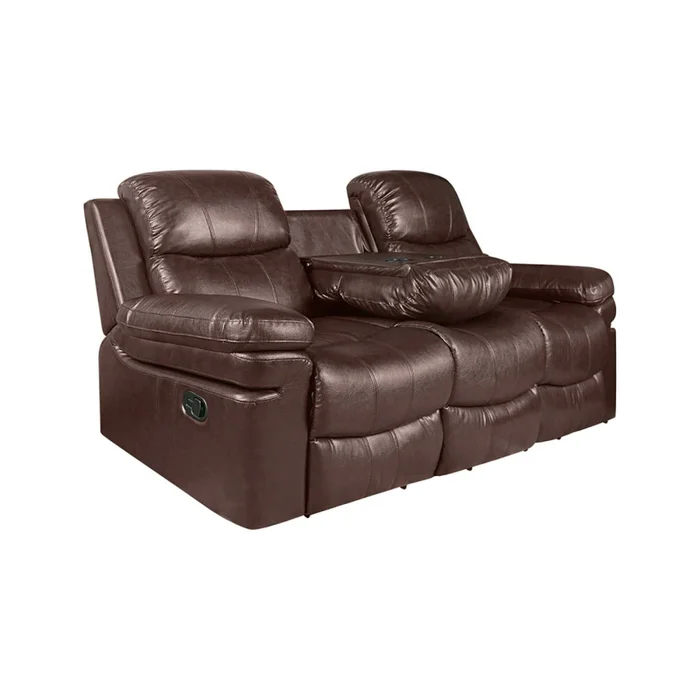 Juego De Sillones Re-cuero Mr2138 3 + 2 Chocolate en Marrón - Sillones y sofás, Uruguay | Divino, vista 4