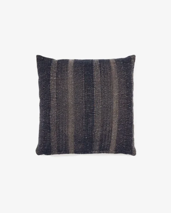 Almohadón Sunta de algodón, rayas azul oscuro 50 x 50 cm en Azul - Textiles, Uruguay | Kavehome