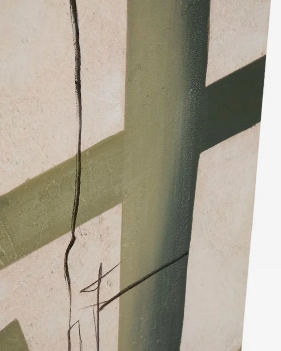 Lienzo abstracto Fida verde - 180 x 140 cm en Verde - Decoración de pared, Uruguay | Kavehome, vista 5