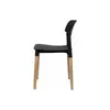 Silla Belloch polipropileno y madera, negra - Sillas, Uruguay | Berna home, vista 3 de 6