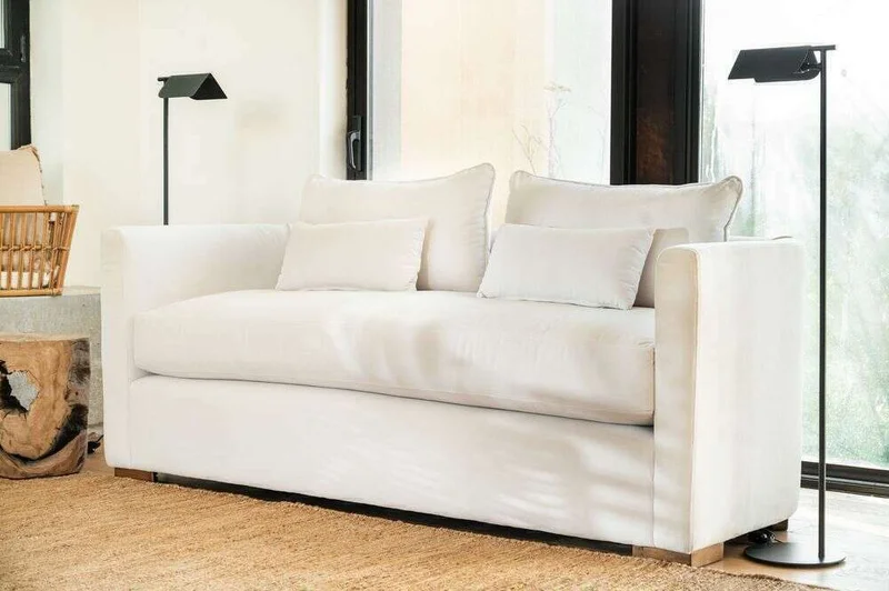 SILLON GINEBRA CURVO - LINO ANTIMANCHAS en Blanco - Sillones y sofás, Uruguay | La Iberica, vista 25