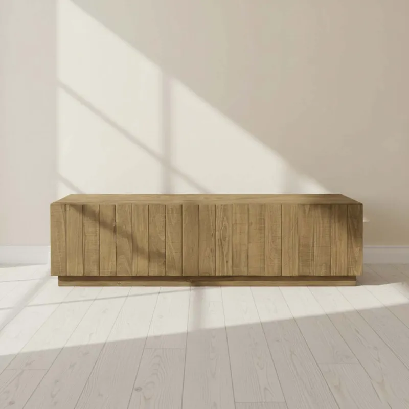 Mesa Ratona L Madera Natural-beige Terranova Natural en Madera natural - Mesas de living, Uruguay | Divino