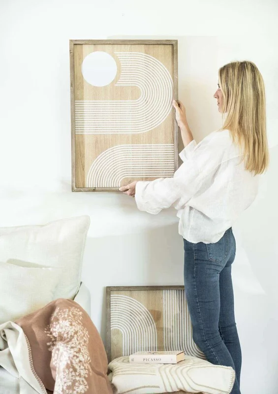 CUADRO GEO 2 - 70 X 50 CMS en Madera natural - Decoración de pared, Uruguay | La Iberica, vista 5