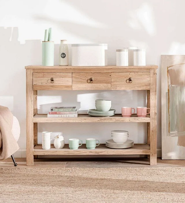 APARADOR / MESA DE ARRIMO OLMO - 1.20 MTS en Madera natural - Bibliotecas, Uruguay | La Iberica, vista 11