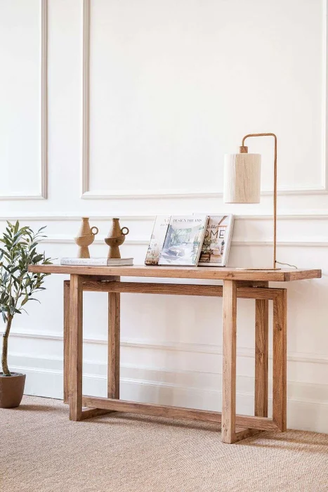 MESA DE ARRIMO / CONSOLA GEO - OLMO - 1.40 MTS en Madera natural - Bibliotecas, Uruguay | La Iberica, vista 6