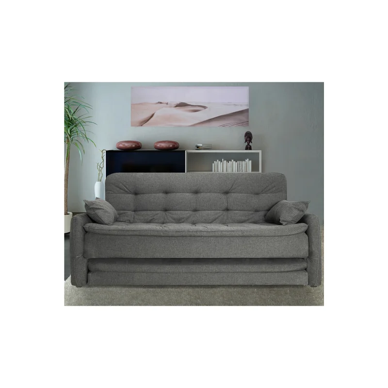 Sillón Cama 3 Cuerpos Tela Gris Madalena Grafito en Gris - Sillones y sofás, Uruguay | Divino, vista 6