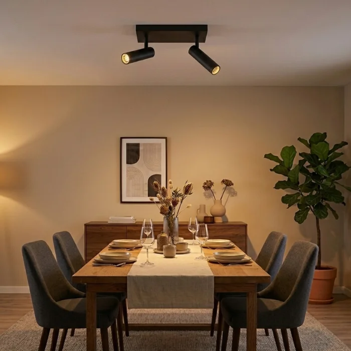 Luminaria Nano Madison Orientable de Adosar x2 Negro en Negro - Lámparas colgantes, Uruguay | Serlux, vista 6