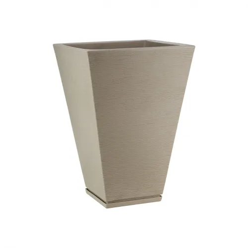 MACETA 32X55CM ZURIQUE GRAPHITO EFECTO PIEDRA BEIGE en Beige - Macetas, Uruguay | Decohogar