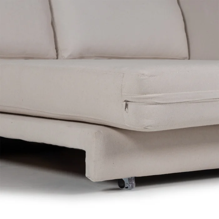 Sofá Cama Niki - Con mesa - Tela Rústica - 9831 (Parma Beige) en Beige - Sillones y sofás, Uruguay | Nyr, vista 4