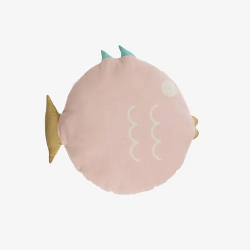 Almohadón en forma de pez Delmare 100% algodón - rosa Ø 45 cm en Multicolor - Textiles, Uruguay | Kavehome