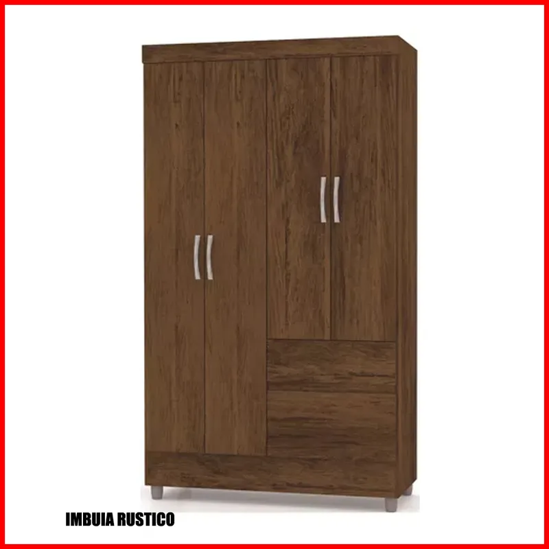 Ropero 4 puertas 2 cajones – Ideal 10090 en Marrón - Roperos y placares, Uruguay | Punto Unión