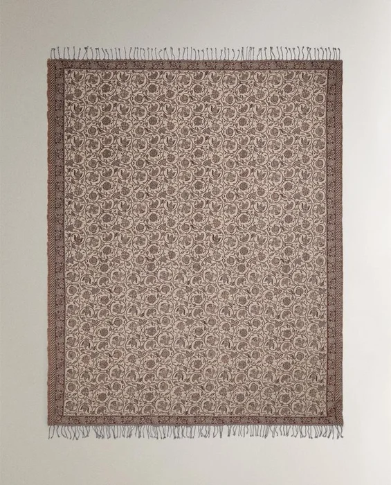 MANTA JACQUARD FLORES - Textiles, Uruguay | Zara Home, vista 2