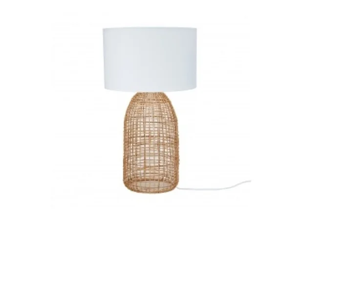 Lampara de Mesa Rattan en Madera natural - Lámparas de mesa, Uruguay | Finkel