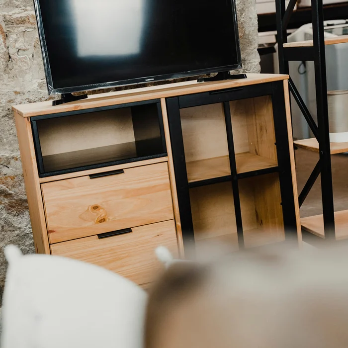 Aparador Bargueño Rack Living Comedor Madera Línea Denver en Madera natural - Muebles para TV, Uruguay | Ecowood, vista 9