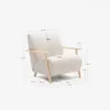 Butaca Meghan de chenilla perla y madera maciza de fresno con acabado natural FSC Mix Credit en Off-white - Butacas, banquetas y puffs, Uruguay | Kavehome, vista 10 de 10