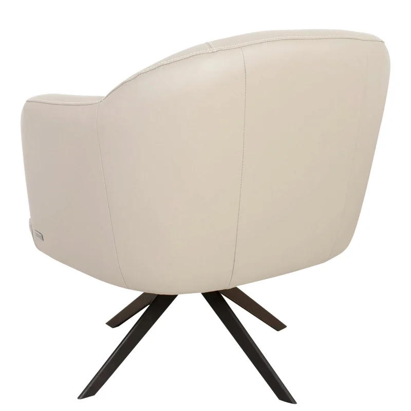 Butaca Giratoria 1 Cuerpo Cuero Blanco 1004 Offwhite en Blanco - Sillones y sofás, Uruguay | Divino, vista 3
