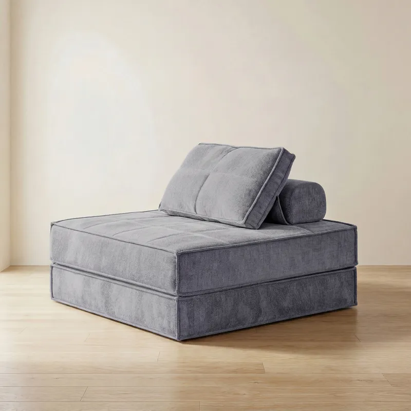 Sofá Cama 1 Cuerpo Espuma Gris Bruma en Gris - Sillones y sofás, Uruguay | Divino
