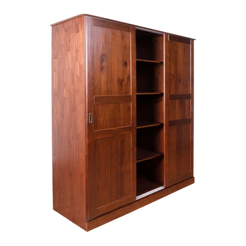 Placard Corredizo 3 Puertas Madera Marron Agata en Marrón - Roperos y placares, Uruguay | Divino, vista 3