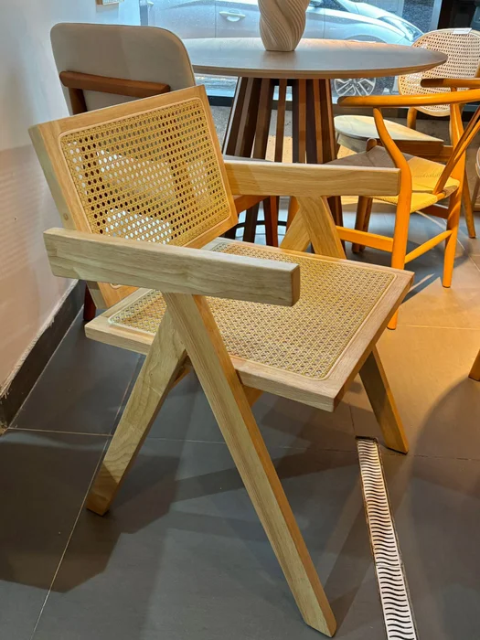 Silla Phuket Inari- Crudo y Ratán en Madera natural - Sillas, Uruguay | Berna home, vista 3