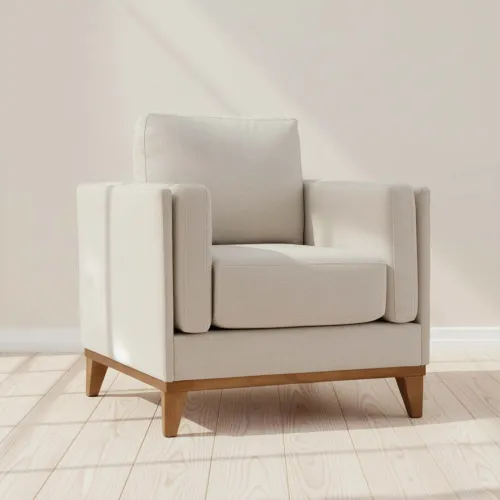 Butaca Tela-premium Blanco Luxor Premium Hueso en Beige - Sillones y sofás, Uruguay | Divino
