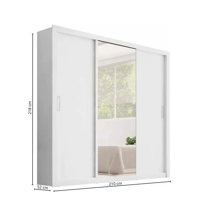 Ropero puertas corredizas - Blanco en Blanco - Roperos y placares, Uruguay | La Cueva Muebles, vista 4