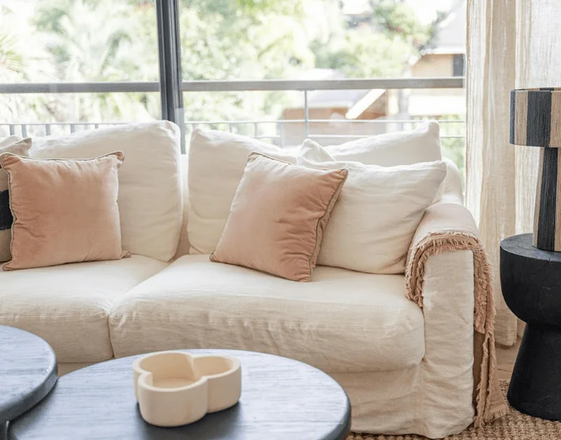 SOFA BISCARROSSE BLANCO LINO FRANCES 3 CUERPOS 206CM - Sillones y sofás, Uruguay | Masinfinito Casa, vista 3