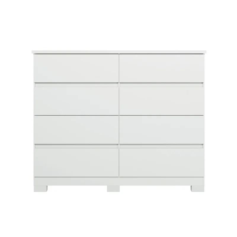 Comoda Roma 8 Cajones Moderna 100% Mdp Con Patas en Blanco - Cómodas, Uruguay | Soy Hogar, vista 3