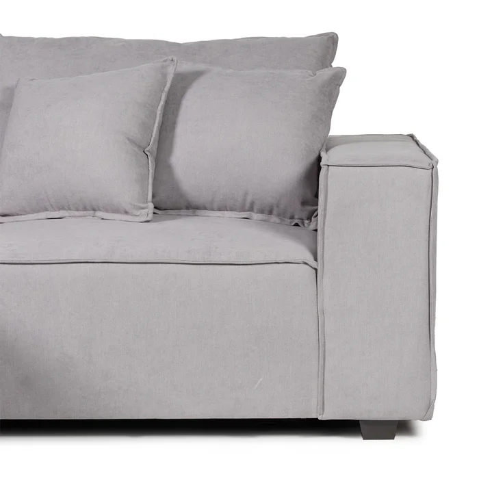 Sofá Modular Maia (3 módulos) - Tela Microfibra - 12074 (Ceniza) en Gris - Sillones y sofás, Uruguay | NYR, vista 3