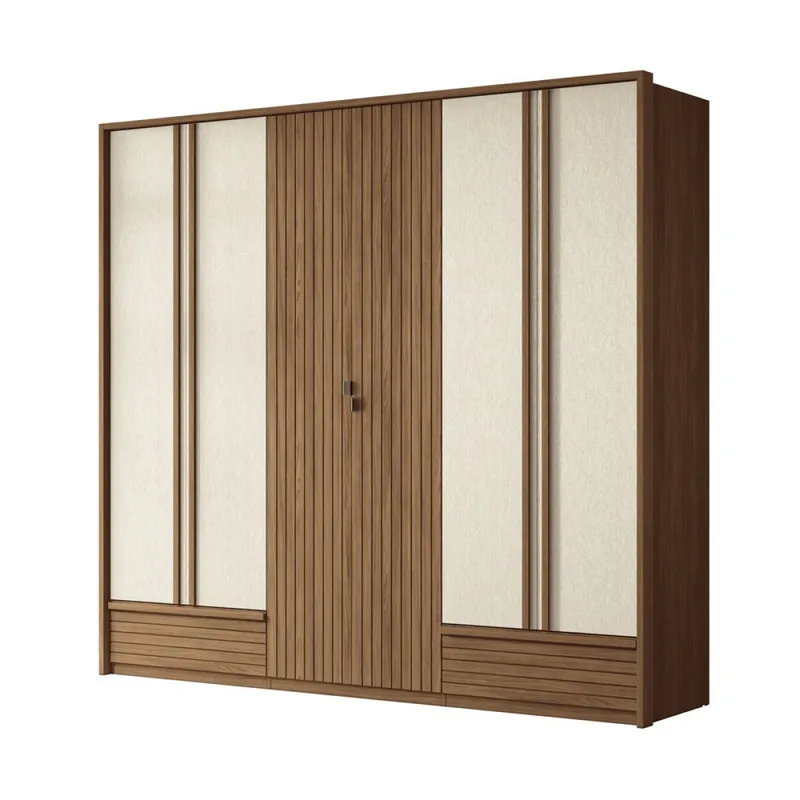 Ropero Demócrata 6 Puertas - Linea Fit - Marrón y Arena en Multicolor - Roperos y placares, Uruguay | Rústico Hogar