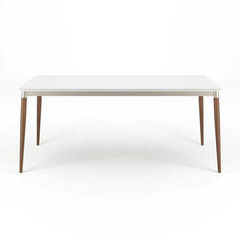 Mesa de comedor Abbey - Con Vidrio - 184 - Off White y Natural en Blanco, Uruguay | NYR, vista 3