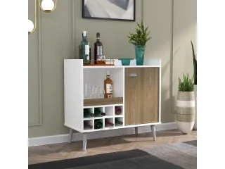 Rack Bodega 8 botellas 1P Nogal/Negro en Nogal Negro - Muebles para TV, Uruguay | Que Sal Muebleria, vista 3