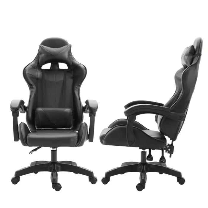 Silla Gamer Ergonomica Negro en Negro - Escritorios y sillas de escritorio, Uruguay | Unilux, vista 3