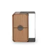 Mesa de luz madera y metal con 2 cajones diseño curvo en Madera natural - Mesas de luz, Uruguay | Champagne Home, vista 2 de 5