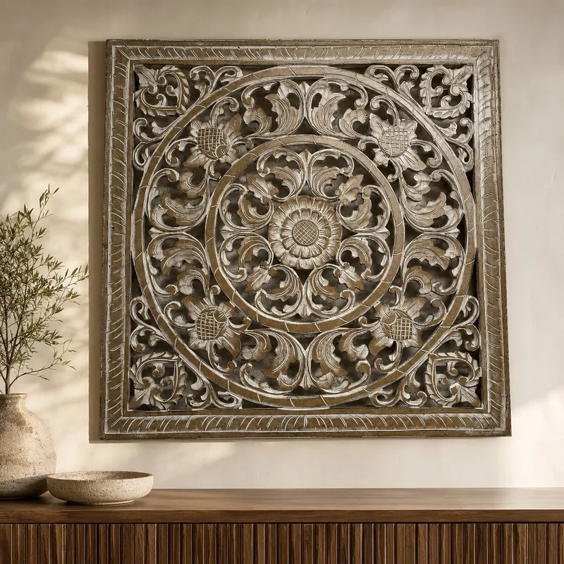 Talla 60x60 en Madera natural - Decoración, Uruguay | Camino a Casa