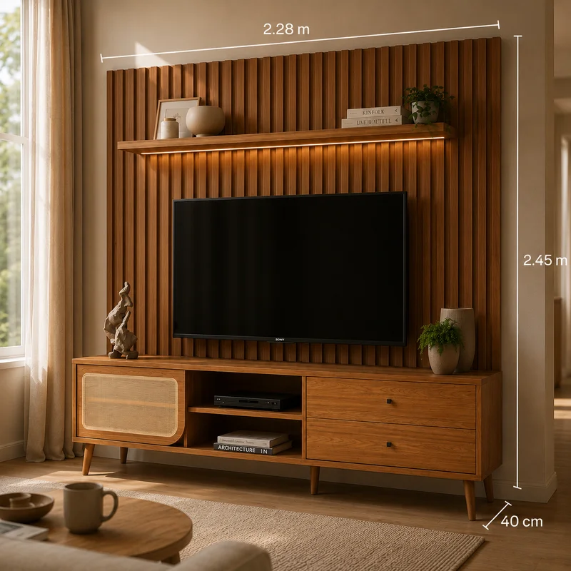 Rack TV Positano en Madera natural - Muebles para TV, Uruguay | Casa Brava, vista 3