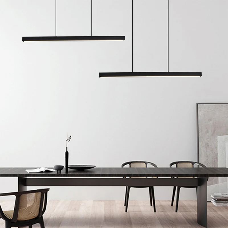 Luminaria Lineal LED 36W Negro Luz Cálida 120cm en Negro - Lámparas colgantes, Uruguay | Serlux, vista 3